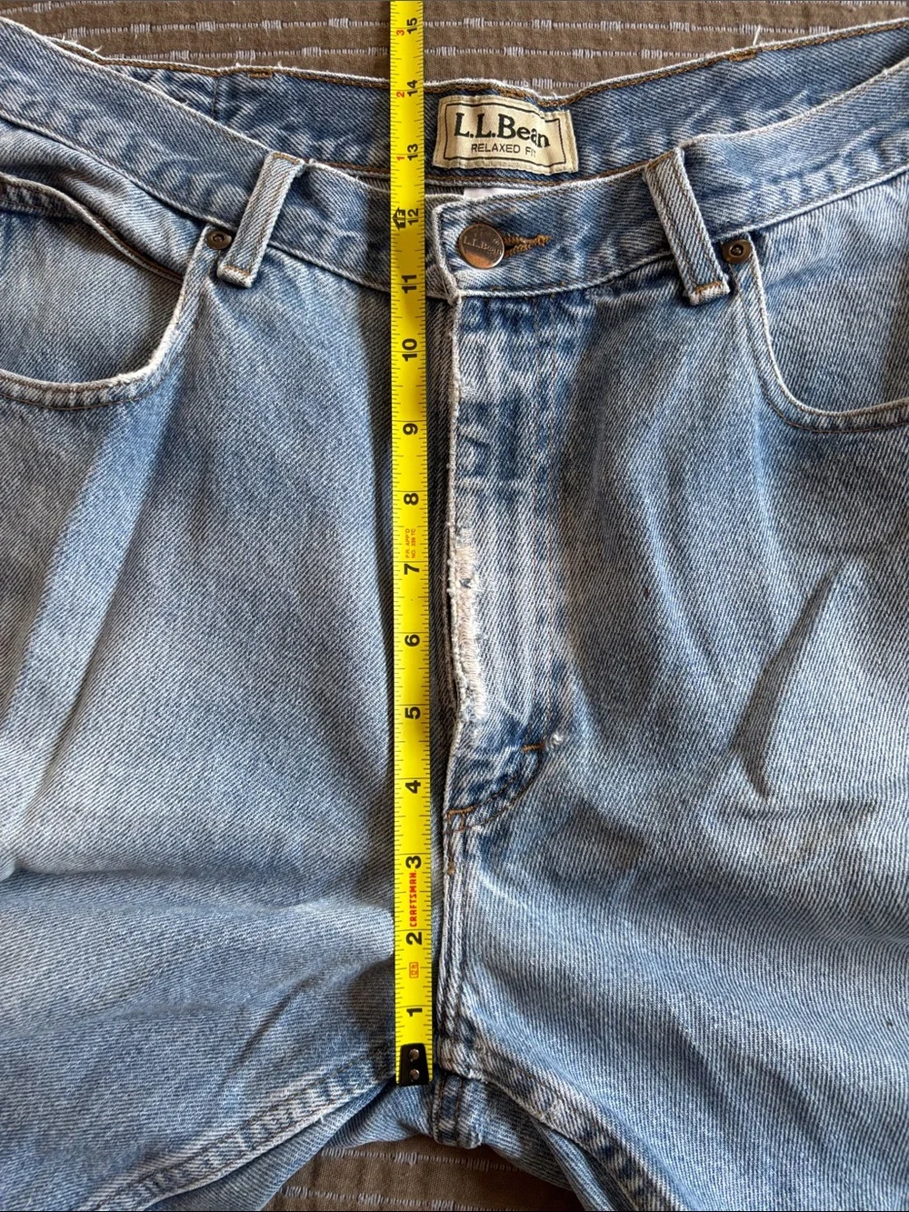 L.L. Bean Jeans Men's Size 34x32 Blue Relaxed Fit 100% Cotton Vintage Denim